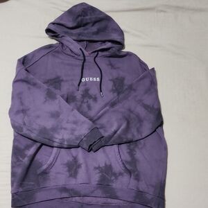 GUESS Men's Purple Tie-Dye Sweater